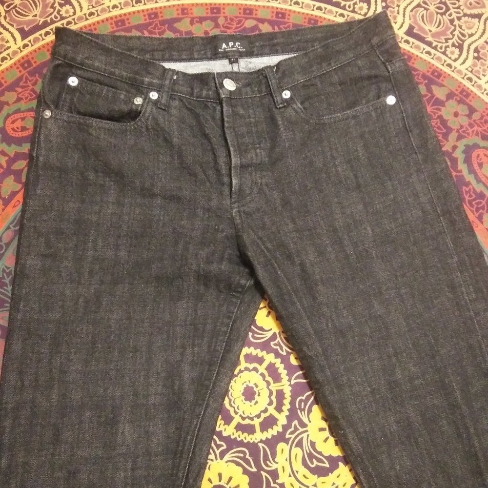A.P.C. Washed Black slim jeans